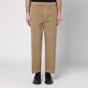 Thom Browne Khaki-Coloured Trousers In Cotton Men